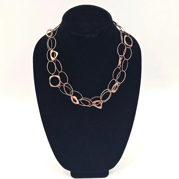 Premier Designs Elemental Long Copper Chain Necklace Costume Jewelry - Picture 1 of 5